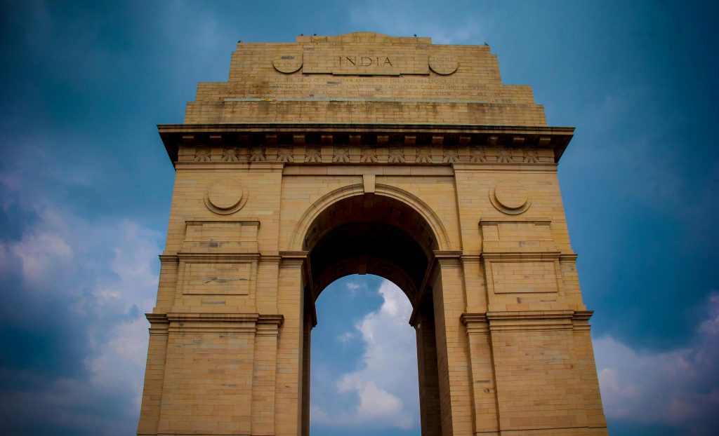 one of the best places to visit in Delhi at night: the India Gate